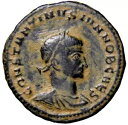 認定された本物の古代ローマのコイン レア コンスタンティヌス 2 世 CLARITAS REIPVBLICAE