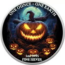 2022 フィジー ワン アース ハロウィン パンプキン 1 オンス シルバー コイン - 300 ミント