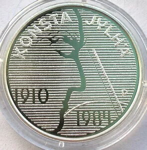 フィンランド 2010 民族音楽 10 ユーロ銀貨、プルーフ(3)