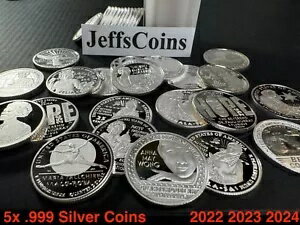 2022 2023 2024 S 1 トロイオンス シルバー ラウンド クォーター 5x プルーフ コイン ロットオンス レディース