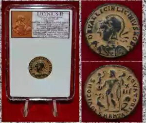 古代ローマ帝国コイン リキニウス II ジュピターと囚われの博物館品質のコイン!(3)