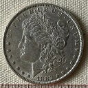 1882 USA シルバー モーガン ドル コイン、送料無料