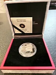 シルバー 2013 ルナー ロータス ヘビ年 カナダ王立造幣局 $15 コイン