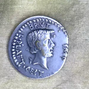 古代ブルータス ローマ シルバー コイン デナリウス イード マール 非常にレア