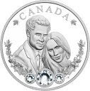 2018 $20 スワロフスキー? クリスタル付き上質シルバー コイン - ロイヤル ウェディング