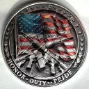 米軍名誉義務プライド - アメリカン シルバー イーグル 1オンス .999 シルバー ダラー コイン