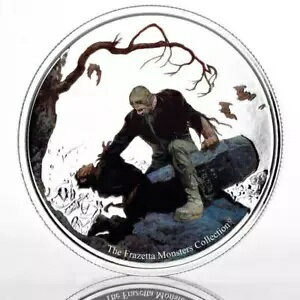 2017 1 オンス フラゼッタ モンスターズ - ビヨンド ザ グレイブ .999 シルバー カラー コイン #A460(3)