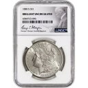 1880 S US モーガン シルバー ダラー $1 - NGC ブリリアント 未流通