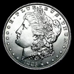 1885 モルガン ダラー シルバー ---- ジェム BU+ コンディション コイン ---- #607X(3)