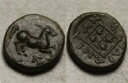 希少な本物の古代ギリシャのコイン マロネイア トラキア 400BC つるブドウ馬モノグラム
