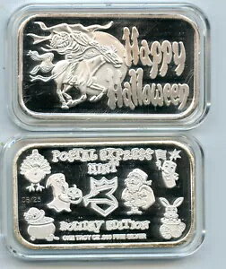 ポスタル エクスプレス ミント ホリデー エディション ハロウィン #8/25 1 トロイオンス.999 ファインシルバー