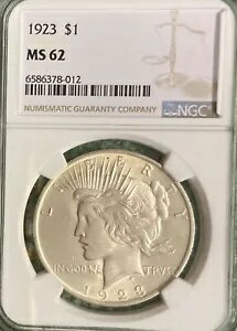 1923-P 本当に素敵なスラブコイン *** ピースダラー *** 写真で見てください! #7791