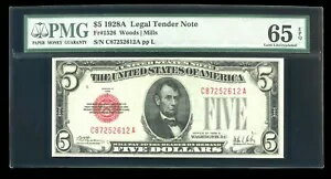 DBR 1928-A $5 ˡп1526 CA ֥å PMG 65 EPQ ꥢ C87252612A