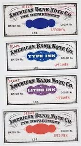 アメリカ銀行券会社の見本色紙幣 7 枚のロット