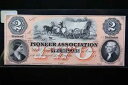 1853 年 $2 パイオニア協会、プルーフ・ストライキ。廃止された通貨、ストアセール 093028