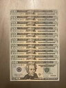 シリアル番号 20 ドル紙幣 2004 USA セット (10) ハードスタンプ