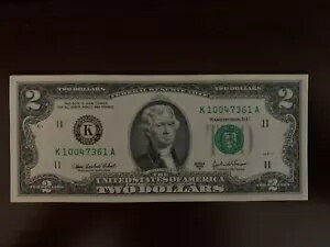 $2 2 ドル紙幣レア 2003A シリーズ A (未流通)