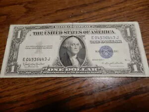 希少な 1935H シリーズ E 1 ドル ブルー シール紙幣 シルバー証明書