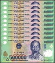 10 x ベトナム 500,000 ドン紙幣、UNC、ポリマー米国販売者 COA