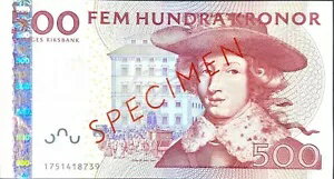 スウェーデン P66、見本紙幣