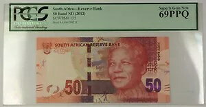 (2012) ND 南アフリカ マンデラ 50 ランド紙幣 SCWPM# 135 PCGS Superb Gem 69 PPQ