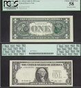 $1 2009 背面にオーバープリント エラー シリアル + シールの間違った面 PCGS Ch Abt New 58