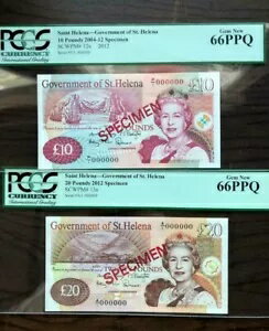 2012 セントヘレナ 10 & 20 ポンド標本 PCGS 66