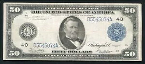 FR。 1039a 1914年 $50 50ドル フランス連邦準備制度理事会 オハイオ州クリーブランド バージニア州