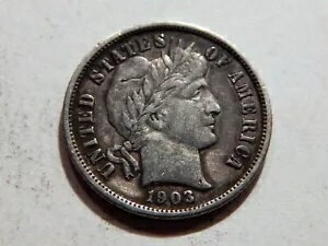 1903年 O バーバーダイム オリジナルAUニューオーリンズミントコイン、ほぼ未流通