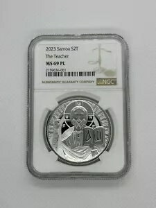 2023 サモア 1 オンス シルバー ジーザス ザ ティーチャー NGC MS69 プルーフライク。 15,000 ミント