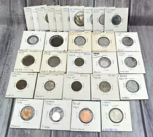 29 コインのロット、ドイツ、ロシア、ラトビア、西ドイツ、フィリピン、ブラジル