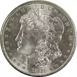 1881 S モルガン ダラー BU 未流通 90% シルバー 1 ドル コイン SKU:I5309