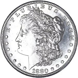 1880 S モーガン シルバー ダラー AU+ スライダー ライト ラビング/研磨 写真参照 I118