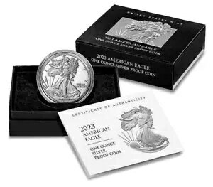 2023 W プルーフ $1 アメリカン シルバー イーグル コイン - 完成品(3)