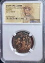 本物の NGC 認定古代ビザンチン帝国コイン 610-641 AD ヘラクレイウス フォリス