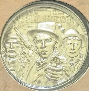 2024 .9999 1 オンス ハイレリーフ ワイルド ウェスト シルバー、プルーフ OGP、1500 鋳造(3)