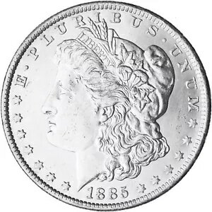 1885 O モーガン シルバー ダラー AU+ スライダー 写真参照 S584