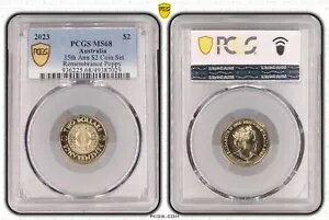 オーストラリア 2023 ゴールド ポピー 2 ドル コイン PCGS MS68 #7029(3)