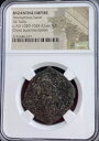 本物の NGC 認定古代ビザンチン帝国コイン 1020-1028 AD Christ Follis