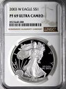 2003-W $1 プルーフ アメリカン シルバー イーグル (ASE/SAE) NGC PF 69 UCAM #8323448-088