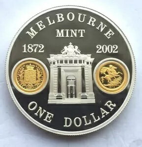オーストラリア 2002 メルボルン ミント ドル 1 オンス銀貨、プルーフ(3)