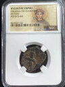 古代ビザンチン帝国コイン 610-641 AD ヘラクレイウス フォリス 本物 NGC 認定