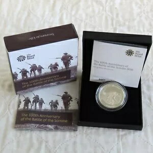 英国 2016 ソンムの戦い ?5 シルバー プルーフ クラウン - 完成品