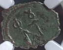 NGC 古代ビザンチン帝国コイン 565-578 AD ジャスティン II 本物認定