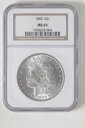 1882 モルガン シルバー ダラー 米国コイン NGC 認定 MS63 US$1
