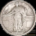 1917-D タイプ 1 スタンディング リバティ クォーター エグゼクティブ コイン コンパのお買い得品