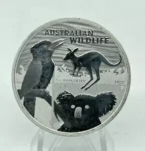 2022 オーストラリアン ワイルドライフ 2オンス .9999 シルバー $2