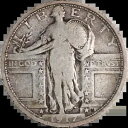 1917-S タイプ 1 スタンディング リバティ クォーター エグゼクティブ コイン コンパのお買い得品