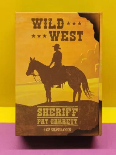 1 オンス シルバー バー コイン ワイルドウェスト保安官パット ギャレット ニュージーランド ミント ロー ミント