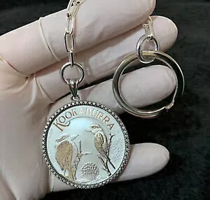 ブラック クッカブラ コレクション (2023) スターリング シルバー S925 イリュージョン ベゼル キーホ..